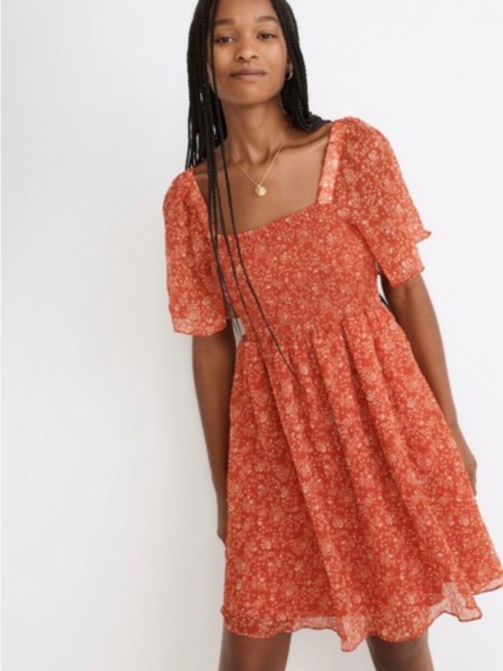 Seersucker Lucie Tie-Back Mini Dress in Piazza Floral